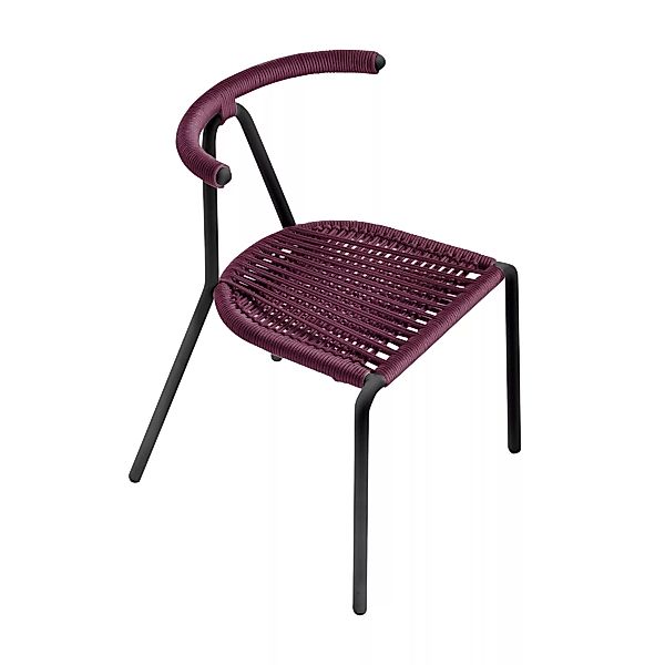 B-Line - Toro Stuhl Sitzfäche geflochten - bordeaux/geflochtene Schnüre/BxH günstig online kaufen