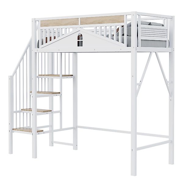 OKWISH Kinderbett Hochbett Einzelbett (90x200 cm günstig online kaufen