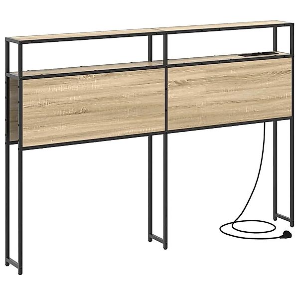 vidaXL Stauraum-Kopfteil mit Regal Sonoma-Eiche 135 cm Holzwerkstoff 859746 günstig online kaufen