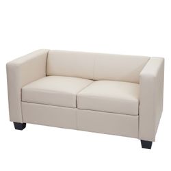MCW 2er Sofa Lille Kunstleder Creme günstig online kaufen
