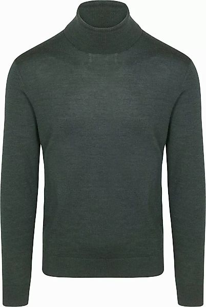 Suitable Merino Rollkragen Melange Dunkelgrün - Größe XXL günstig online kaufen