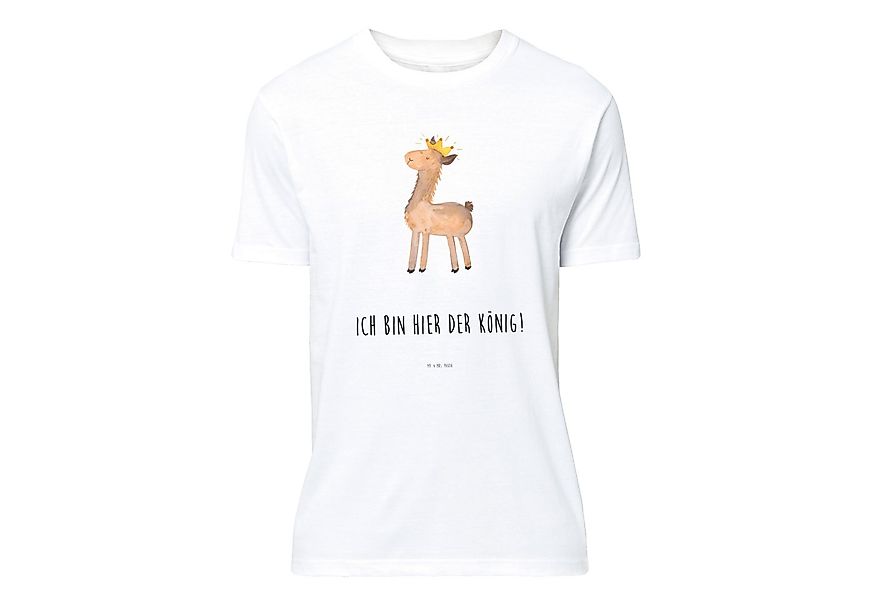 Mr. & Mrs. Panda T-Shirt Lama König, Tshirt, Weiß, S T-Shirt, König, Print- günstig online kaufen