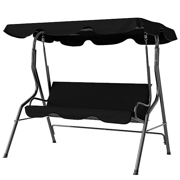 Outsunny Gartenwippe 3-Sitzer mit wasserdichtem Dach, verstellbarer Neigung günstig online kaufen