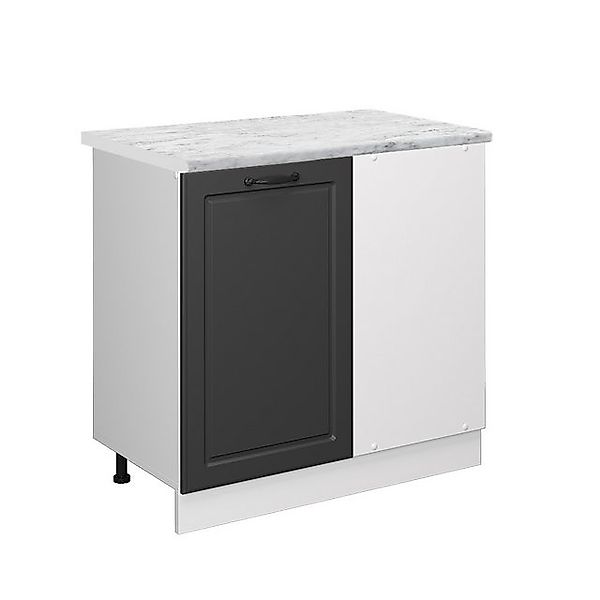 Vicco Eckunterschrank R-Line, Anthrazit Landhaus/Weiß, 86 cm AP Marmor günstig online kaufen