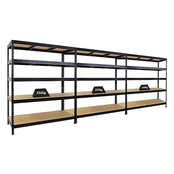 PROREGAL Mega Deal 3er-Sparset Schwerlastregal Rivet HxBxT 180x150x60 cm Fa günstig online kaufen