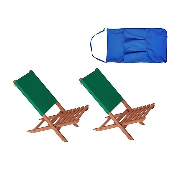 Erst-Holz Anglerstuhl Gartenstuhl Klappstuhl Grüner Bezug Buche Massiv 10-3 günstig online kaufen