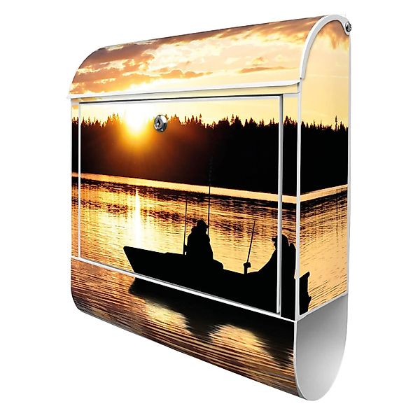 Banjado Design Briefkasten Weiß Pulverbeschichtet 39x47x14cm 2 Schlüssel Mi günstig online kaufen