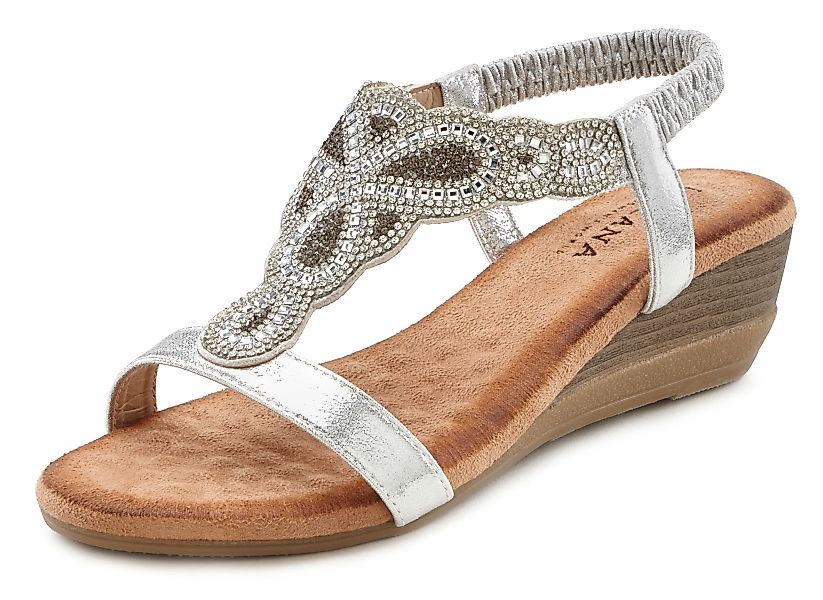 LASCANA Sandalette "Sommerschuh", Sandale, Sommerschuh mit leichtem Keilabs günstig online kaufen