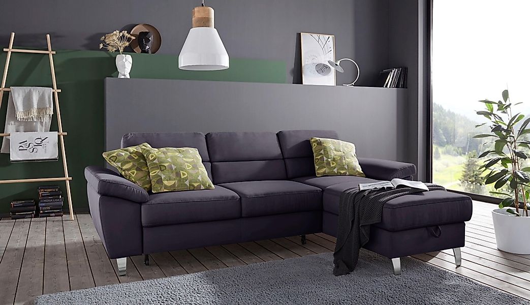 sit&more Ecksofa »Sorano L-Form«, wahlweise mit Bettfunktion und Bettkasten günstig online kaufen