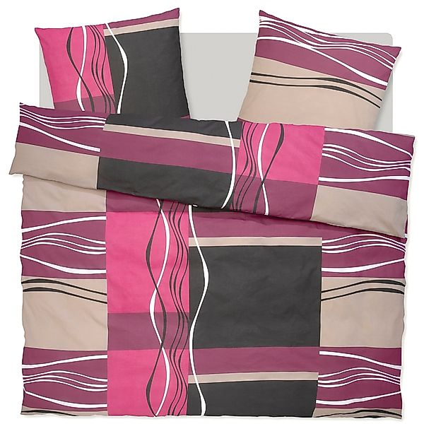 my home Bettwäsche "Kelian" 3 Stk. tlg. in verschiedenen Qualitäten, gemust günstig online kaufen