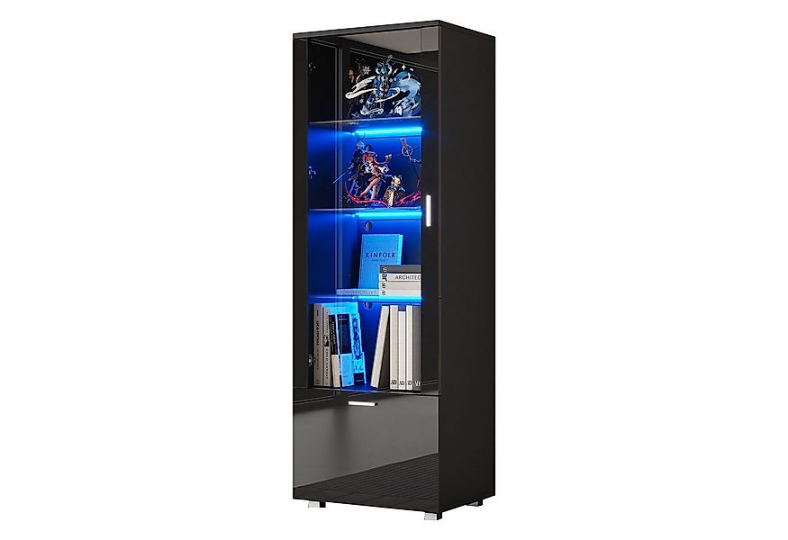 OKWISH Vitrine Hochglanz Vitrine (Glasvitrinen, Hochschrank, 1-St., 4 Ebene günstig online kaufen