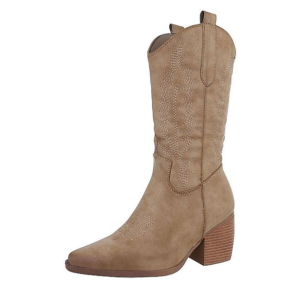 Ital-Design Damen Cowboyboots Western Westernstiefel (87379012) Blockabsatz günstig online kaufen
