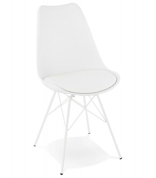 KADIMA DESIGN Esszimmerstuhl Designerstuhl Weiß Metall günstig online kaufen