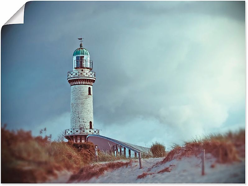 Artland Wandbild "Der Warnemünder Leuchtturm", Gebäude, (1 St.), als Leinwa günstig online kaufen