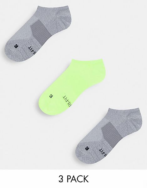 Nike Running – Multiplier – Socken in Grau und Neonfarbe-Bunt günstig online kaufen