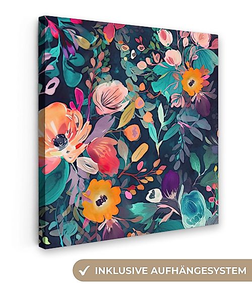 OneMillionCanvasses® Leinwandbild Bunt - Blumen - günstig online kaufen