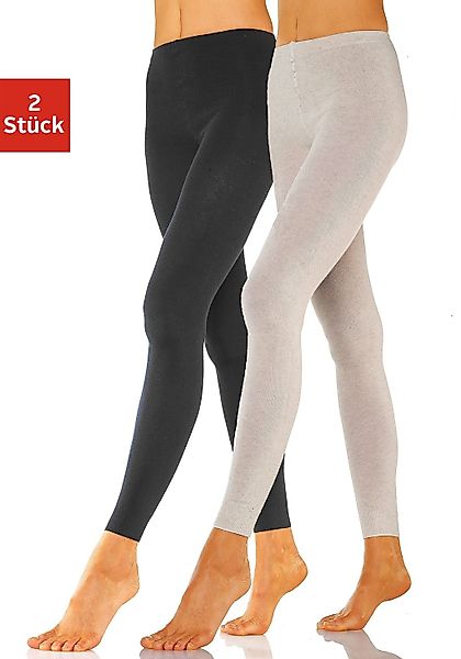 Rogo Strickleggings, (Packung, 2 tlg.), mit glatter Oberfläche günstig online kaufen