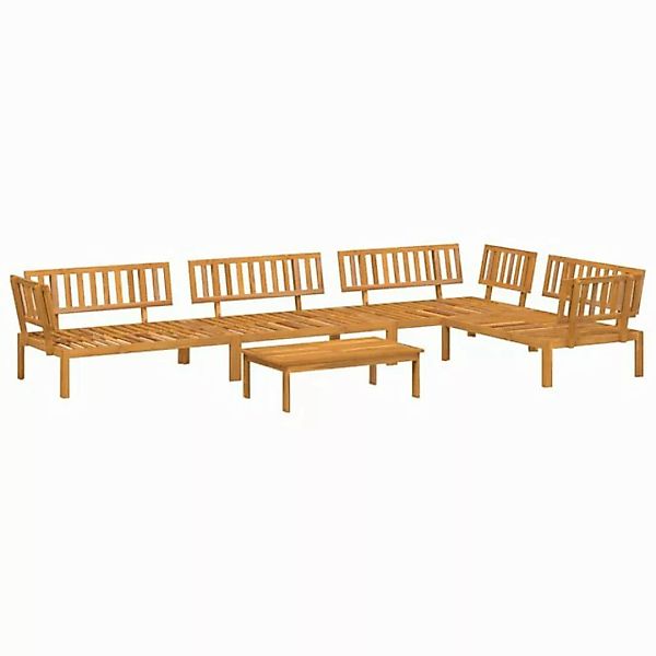 vidaXL Loungesofa 5-tlg. Garten-Sofagarnitur aus Paletten Massivholz, 1 Tei günstig online kaufen