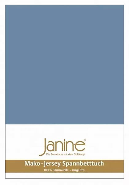 Janine Janine Spannbetttuch Mako-Feinjersey 5007 denimblau (62) Größe:  150 günstig online kaufen