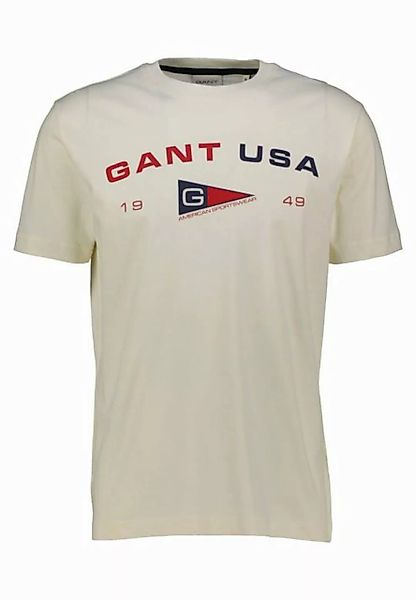 Gant T-Shirt Herren T-Shirt aus Bio-Baumwolle Regular Fit (1-tlg) günstig online kaufen