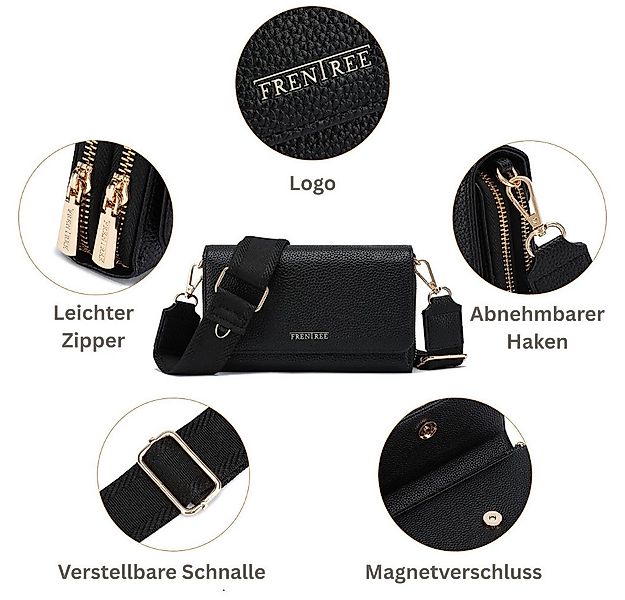 Frentree Umhängetasche Damen klein Handytasche Crossbody Bag Portemonnaie S günstig online kaufen