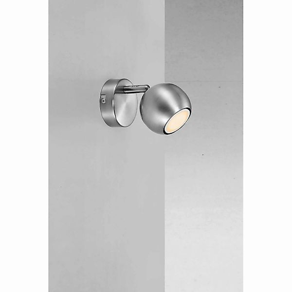 home24 Nordlux LED-Wandleuchte Chicago Modern Stahl Silber 8x10x14 cm (BxHx günstig online kaufen