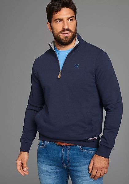 DELMAO Sweatshirt, mit Henley Kragen und Seitentaschen - NEUE KOLLEKTION günstig online kaufen