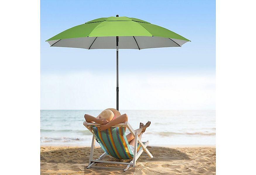 Outsunny Sonnenschirm mit Belüftungsöffnungen, inkl. Schutzhülle, Grün, LxB günstig online kaufen