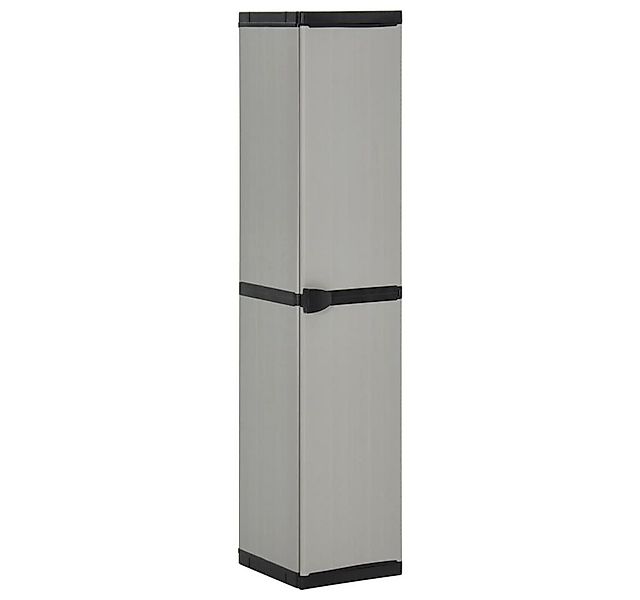 furnicato Garten-Geräteschrank Garten-Lagerschrank mit 3 Böden Grau & Schwa günstig online kaufen