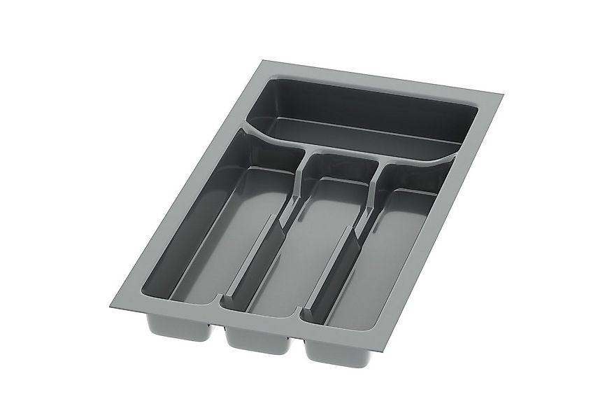 sossai® Besteckeinsatz Besteckkasten für Schubladen 30-90cm in Anthrazit, 2 günstig online kaufen