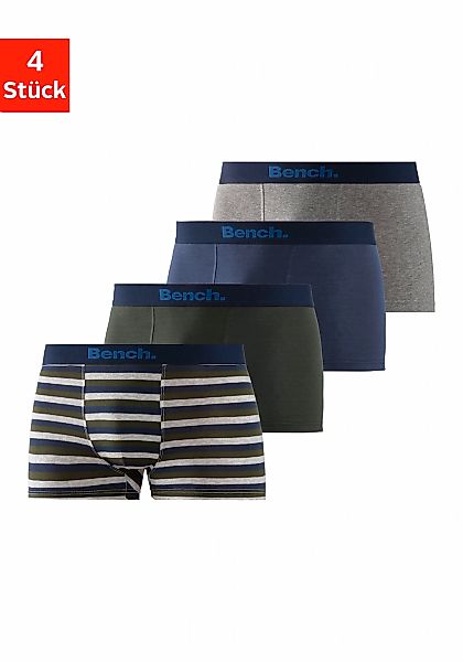 Bench. Boxer "Boxershorts für Herren", 4 Stk. Unterhosen aus Baumwoll-Mix günstig online kaufen