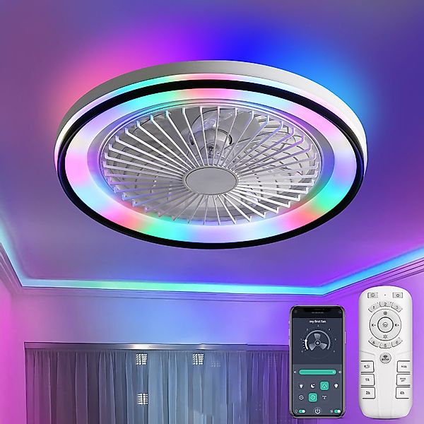 Sofucor Deckenventilator mit RGB Licht, DC, günstig online kaufen