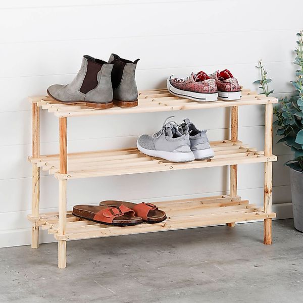 Haushalt International Schuhregal Schuhregal mit 3 günstig online kaufen