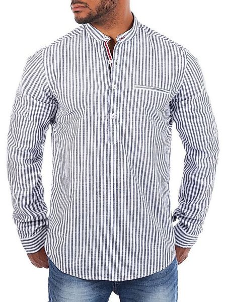 CARISMA Langarmhemd Herren Baumwoll Leinen Mix Tunika Hemd 8454 Regular Lan günstig online kaufen