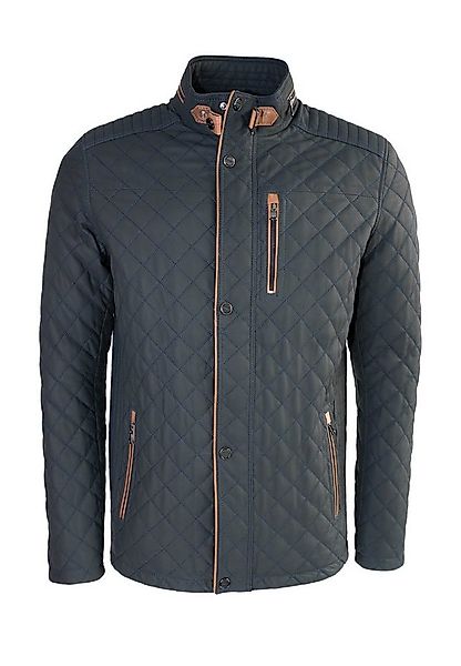 Lolus Lederjacke Apollo Dunkelblau Braun Gesteppte Herren Lang Lederjacke a günstig online kaufen