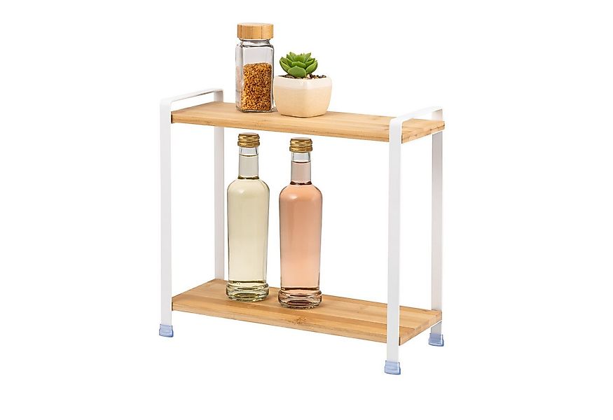 eluno Gewürzregal eluno Gewürzregal, Küchenregal aus Bambus und Metall günstig online kaufen