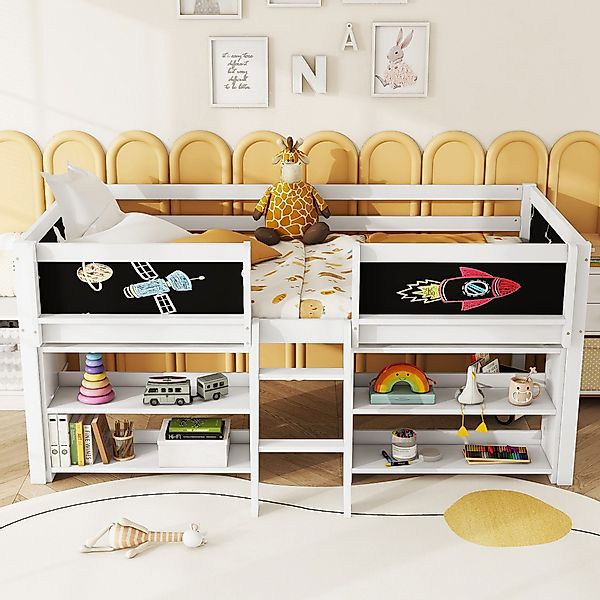 OKWISH Kinderbett Halbhohes Bett, mit stabiler günstig online kaufen