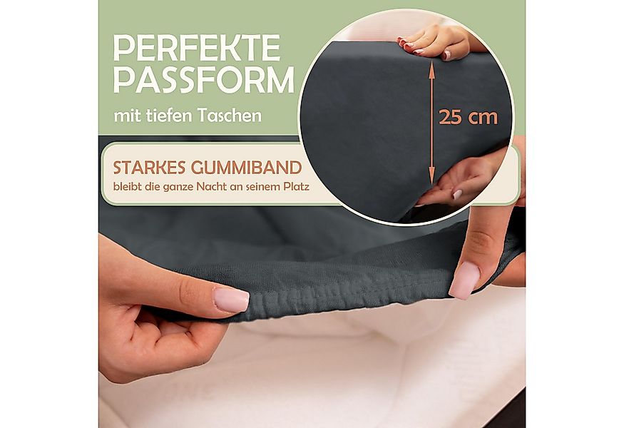 NatureMark Spannbettlaken Gebürstete Mikrofaser, Polyester, Gummizug: rundu günstig online kaufen