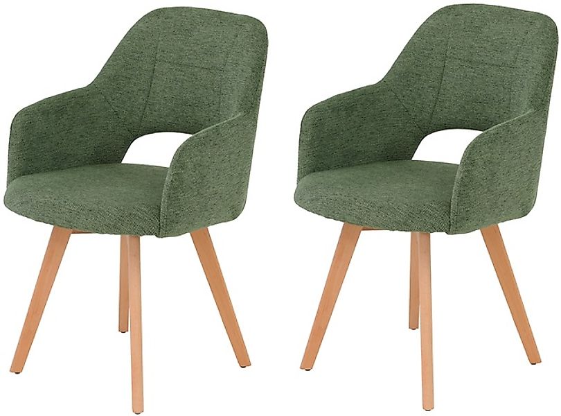 HELA Armlehnstuhl »SOFIA Armlehnenstuhl mit Massivholzgestell, Bezug Websto günstig online kaufen