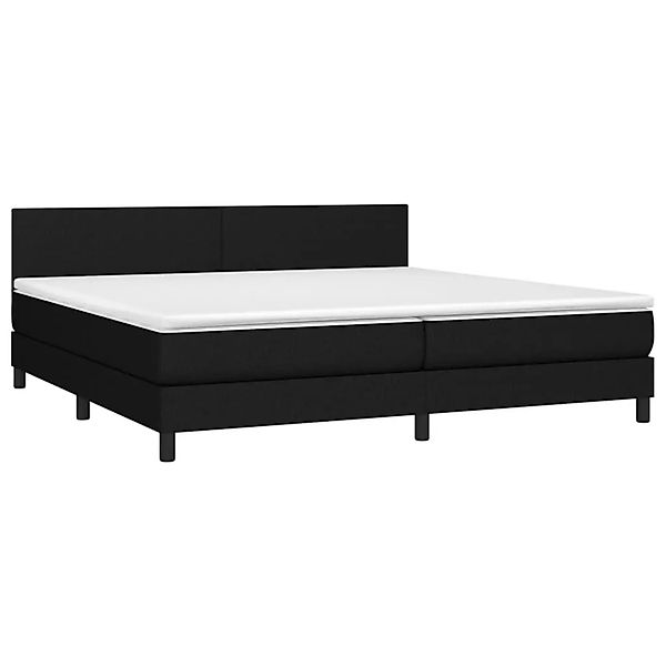 vidaXL Boxspringbett mit Matratze & LED Schwarz 200x200 cm Stoff 3133023 günstig online kaufen
