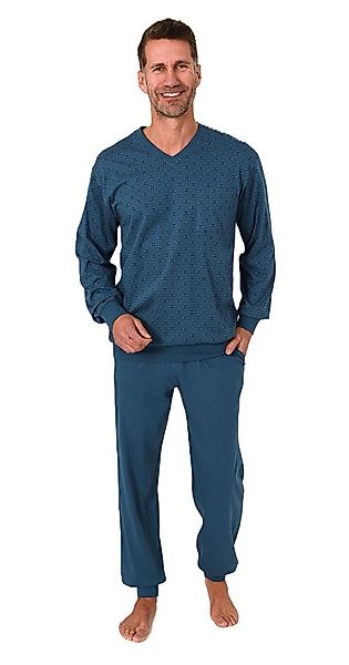 Normann Pyjama Normann Herren Schlafanzug langarm mit Bündchen - auch in Üb günstig online kaufen