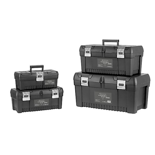 STAHLWERK Toolbox Set mit 4 Leeren Werkzeugkisten Modul System Sortimentsbo günstig online kaufen