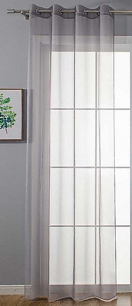 Gardinenbox Gardine (1 St), Ösen, transparent, Voile, Store Bleibandabschlu günstig online kaufen