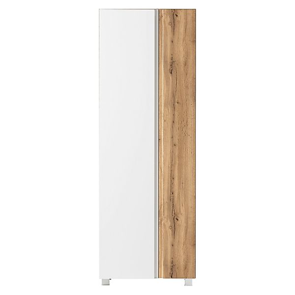 Held Möbel Seitenschrank Ancona 65 cm matt Weiß-Wotaneiche günstig online kaufen
