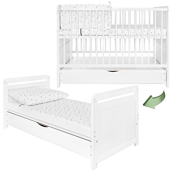 iGLOBAL Babybett Gitterbett 2 in 1 günstig online kaufen