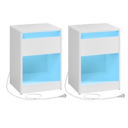 VASAGLE Nachttisch (2-St), mit einstellbarer LED-Beleuchtung, günstig online kaufen