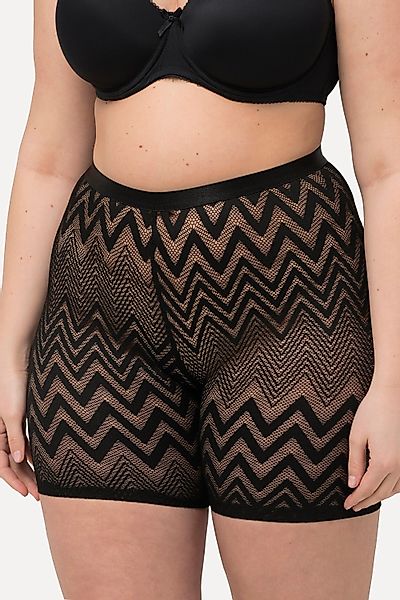 Ulla Popken Feinstrumpfhose Strumpf-Radler Zackenmuster Oberschenkel-Schutz günstig online kaufen