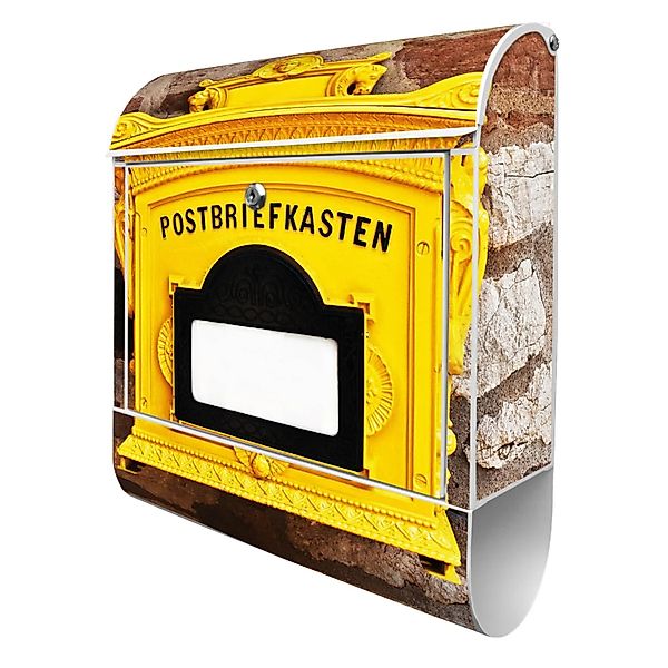 Banjado Design Briefkasten Weiß Pulverbeschichtet 39x47x14cm 2 Schlüssel Mi günstig online kaufen