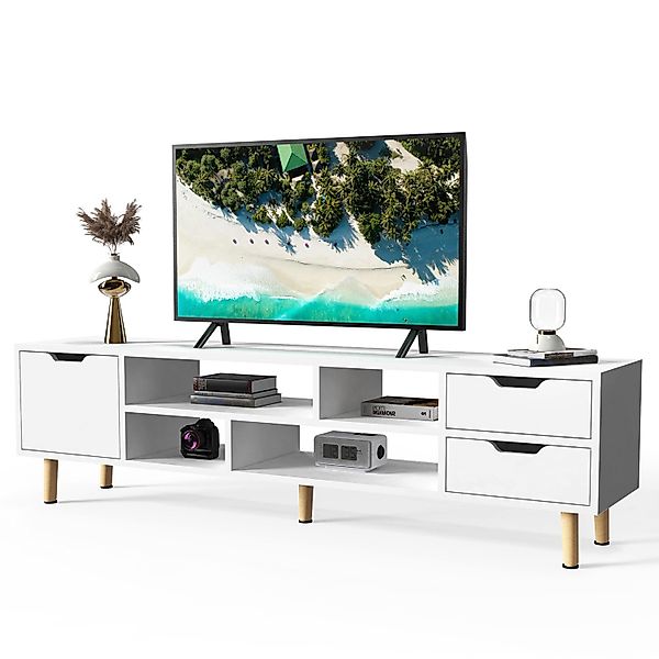 oyajia TV-Schrank Grifflose Fernsehschrank mit Beinen günstig online kaufen