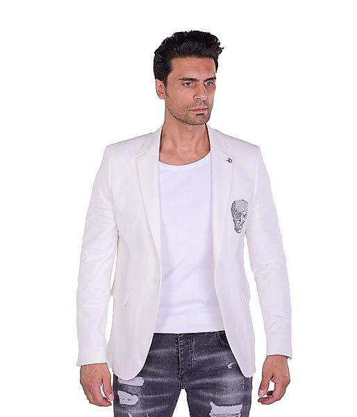 Denim Distriqt Jerseysakko Elegantes Totenkopf Sakko im coolen Design mit S günstig online kaufen